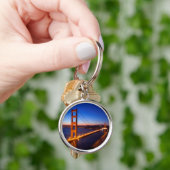 Dawn over San Francisco en Golden Gate Bridge. Sleutelhanger (Hand)