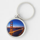 Dawn over San Francisco en Golden Gate Bridge. Sleutelhanger (Voorkant)