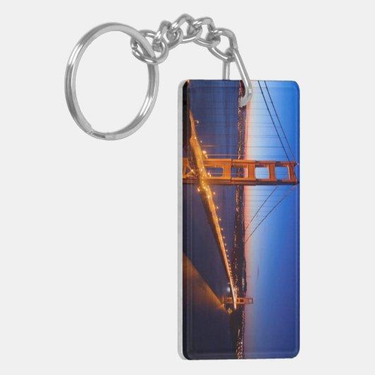 Dawn over San Francisco en Golden Gate Bridge. Sleutelhanger (Voorkant Links)