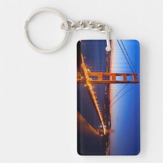 Dawn over San Francisco en Golden Gate Bridge. Sleutelhanger (Voorkant)