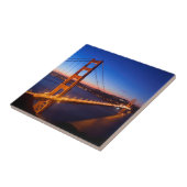 Dawn over San Francisco en Golden Gate Bridge. Tegeltje (Zijkant)