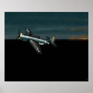 'Dawn Patrol' Grumman Avenger Pacific 1944 Poster