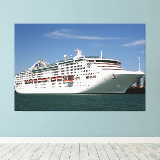 Dawn Princess Cruiseschip Canvas Afdruk (Insitu (Houten vloer))