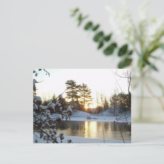 Dawn Reflection Briefkaart (Staand voorkant)