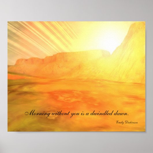 Dawn Rings Custom Emily Dickinson Quote Poster (Voorkant)