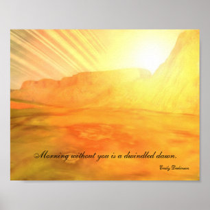 Dawn Rings Custom Emily Dickinson Quote Poster