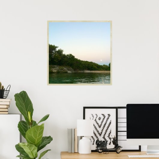 "Dawn Skies" bij Barton Springs Austin Poster (Thuiskantoor)