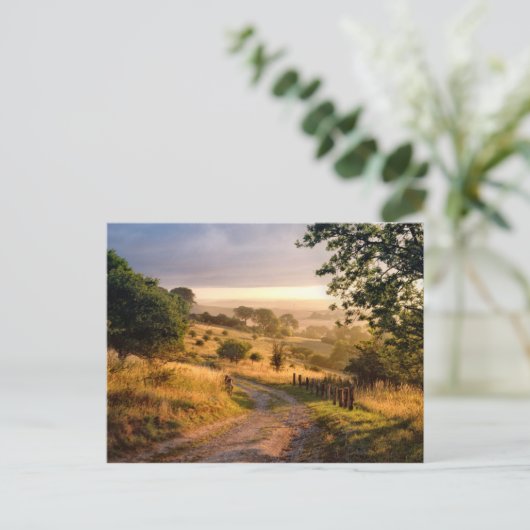 Dawn Sunshine | Engels Platteland Briefkaart (Staand voorkant)