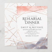 Dawn Waterverf Geometrische repetitie Diner Kaart (Voorkant / Achterkant)