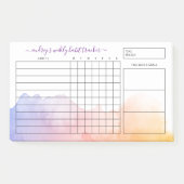 Dawn Waterverf Wash Weekly Habit Tracker Post-it® Notes (Voorkant)