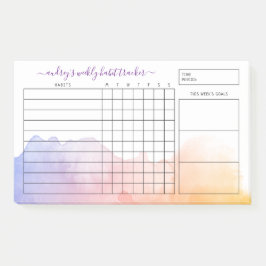 Dawn Waterverf Wash Weekly Habit Tracker Post-it® Notes