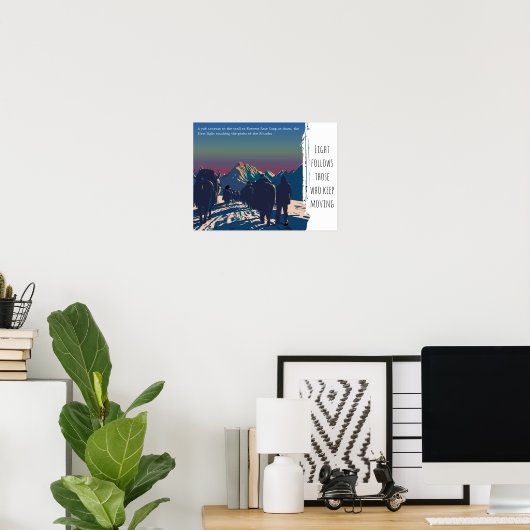 Dawn Yak Caravan Everest Motivational Poster (Thuiskantoor)