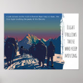 Dawn Yak Caravan Everest Motivational Poster (Voorkant)