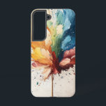 Dawnfall Leaves Samsung Galaxy Hoesje<br><div class="desc">Falling leaves scatter like sunrise confetti.</div>