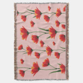 Dawnfire Papavers Deken (Voorkant Verticaal)