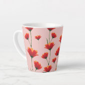 Dawnfire Papavers Latte Mok (Linkerhoek)