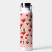 Dawnfire Papavers Waterfles (Voorkant)
