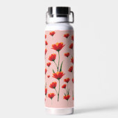 Dawnfire Papavers Waterfles (Achterkant)