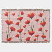 Dawnfire Poppies Deken (Voorkant)