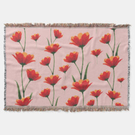 Dawnfire Poppies Deken