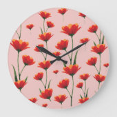 Dawnfire Poppies Grote Klok (Voorkant)