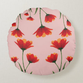 Dawnfire Poppies Rond Kussen