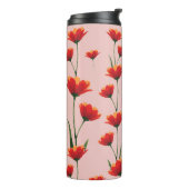 Dawnfire Poppies Thermosbeker (Gedraaid links)