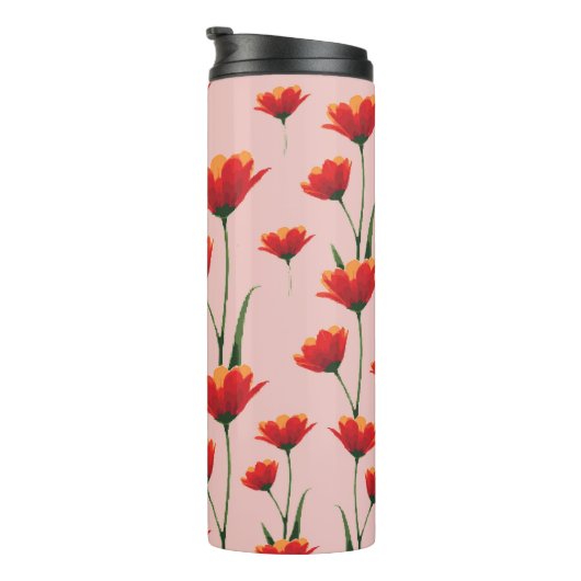 Dawnfire Poppies Thermosbeker (Geroteerd rechts)