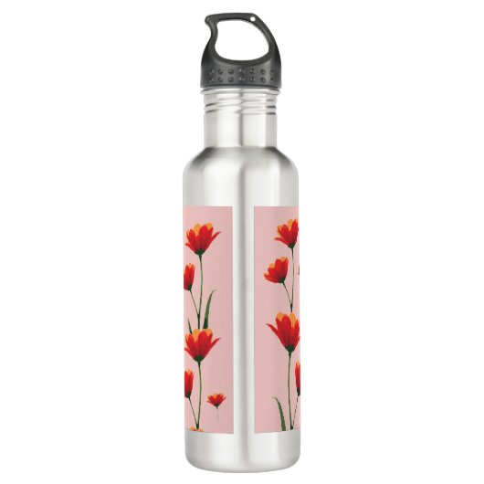 Dawnfire Poppies Waterfles (Achterkant)