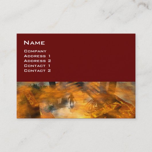 DAWNING DARK/ALIEN WORLDS Science Fiction Red Visitekaartje (Voorkant)