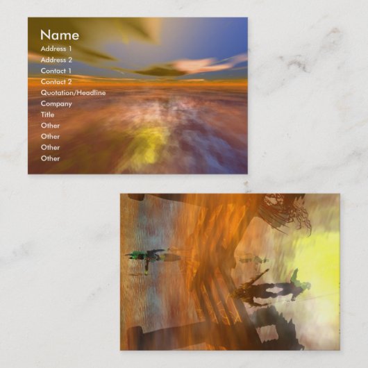 DAWNING DARK/Clouds of a Dream Scape,Sci-Fi,Techno Visitekaartje (Voorkant / Achterkant)