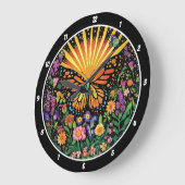 Dawn's Embrace" - Vlinder en bloemen Grote Klok (Hoek)