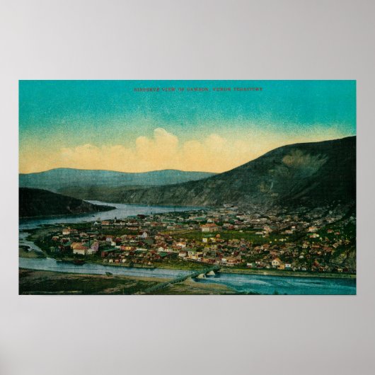 Dawson, Alaska Yukon Territory Town Uitzicht Poster (Voorkant)