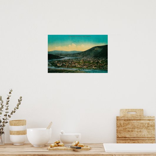 Dawson, Alaska Yukon Territory Town Uitzicht Poster (Keuken)