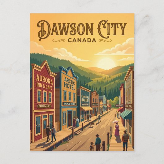 Dawson City Canada Briefkaart (Voorkant)