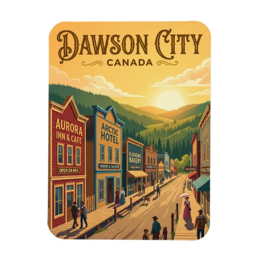 Dawson City Canada Magneet (Verticaal)