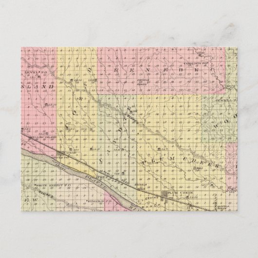 Dawson County, Nebraska Briefkaart (Voorkant)