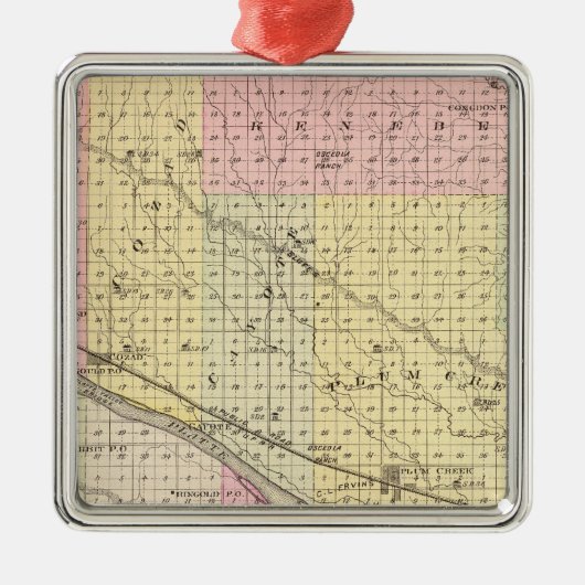 Dawson County, Nebraska Metalen Ornament (Voorkant)