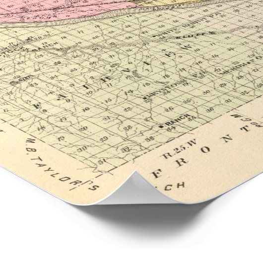 Dawson County, Nebraska Poster (Hoek)