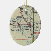 Dawson Creek BC  kaart Keramisch Ornament (Rechts)