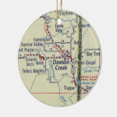 Dawson Creek BC  kaart Keramisch Ornament (Links)