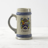 Dawson Family Coat of Arms Stein Bierpul (Links)