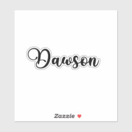 Dawson Naam - Handgeschreven kalligrafie Sticker