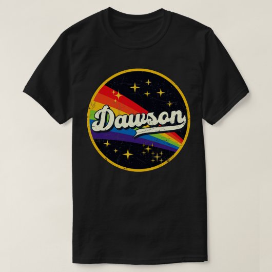 Dawson regenboog in ruimte  grunge stijl t-shirt (Design voorkant)