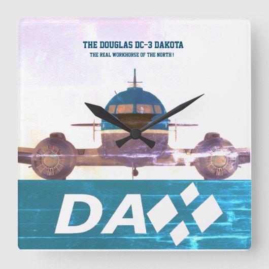 DAX DC-3 wandklok (Voorkant)