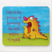 Dax the Dino Monster, met de mousepad. Muismat (Voorkant)