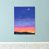 day2night Sunset Painting Canvas Afdruk (Insitu (Houten vloer))