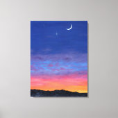 day2night Sunset Painting Canvas Afdruk (Voorkant)