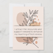 Day 27 Teacher Affirmation Mental Health Card (Voorkant)