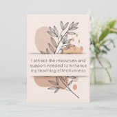 Day 27 Teacher Affirmation Mental Health Card (Staand voorkant)